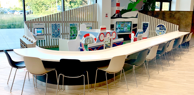 Kinderhoek als onderdeel van het winkelinterieur Kinderhoek als onderdeel van het winkelinterieur