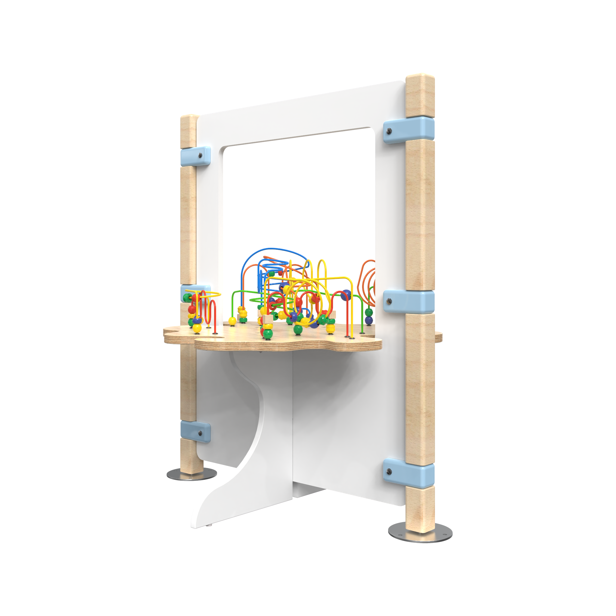 Hekwerk voor een kinderhoek met een kralentafel | IKC Hekwerken