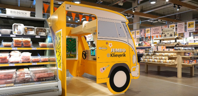 Jumbo investeert in speelwaarde door een kinderhoek te plaatsen Jumbo investeert in speelwaarde door een kinderhoek te plaatsen