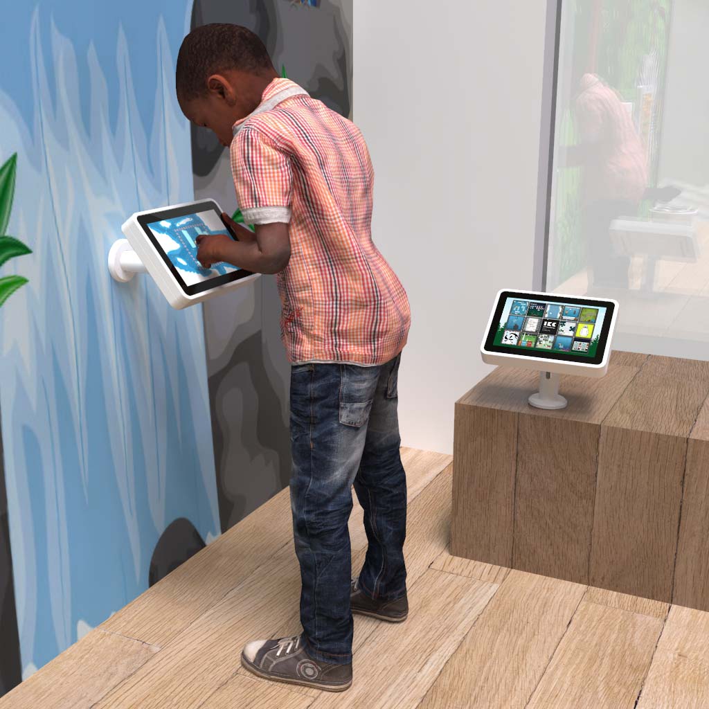 Op deze afbeelding staat een interactief speelsysteem Delta 10 inch