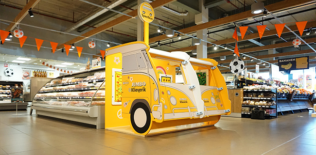 Jumbo supermarkt speelbus voor kinderen Jumbo supermarkt speelbus voor kinderen